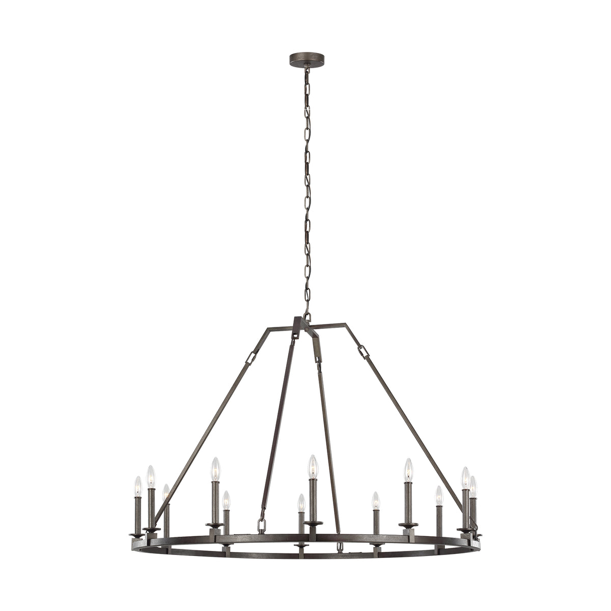 Visual Comfort Studio - F3216/12SMS - 12 Light Chandelier - Landen - Smith Steel