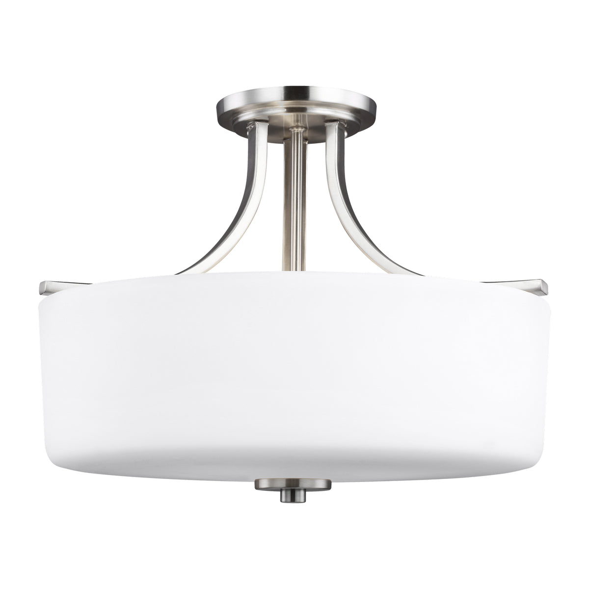 Generation Lighting - 7728803-962 - Three Light Semi-Flush Mount - Canfield - Brushed Nickel