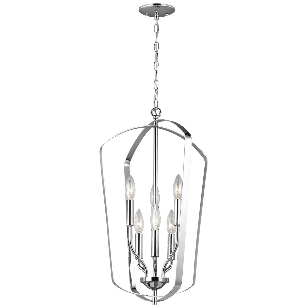 Generation Lighting - 5134906EN-05 - Six Light Hall / Foyer - Romee - Chrome