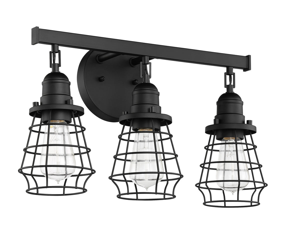 Craftmade - 50603-FB - Three Light Vanity - Thatcher - Flat Black