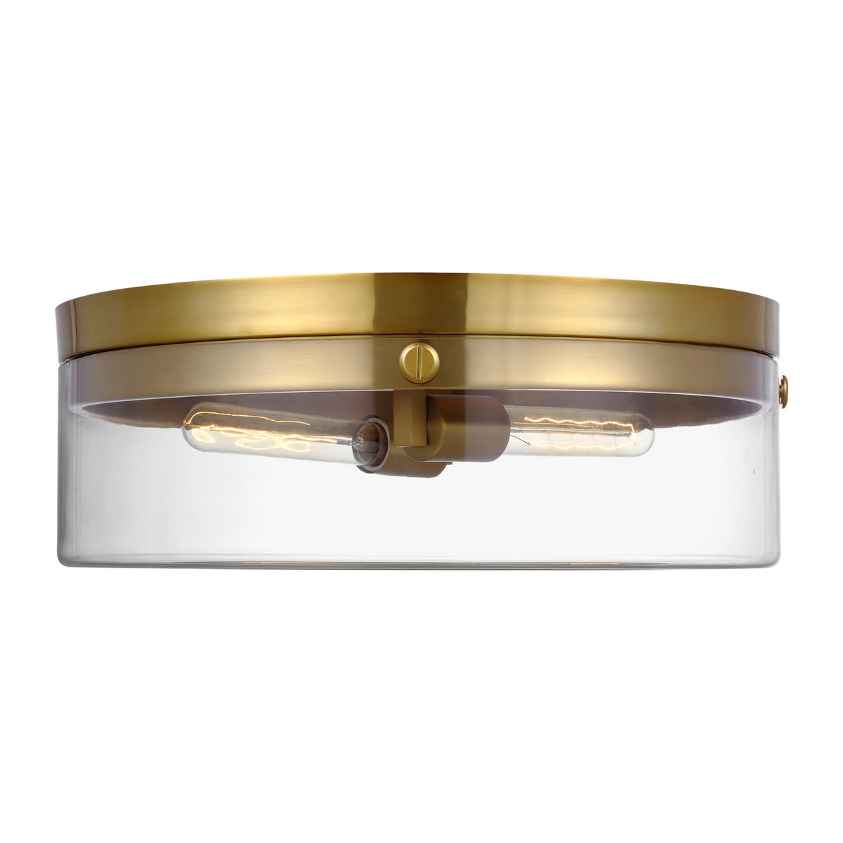 Visual Comfort Studio - CF1032BBS - Two Light Flush Mount - Garrett - Burnished Brass