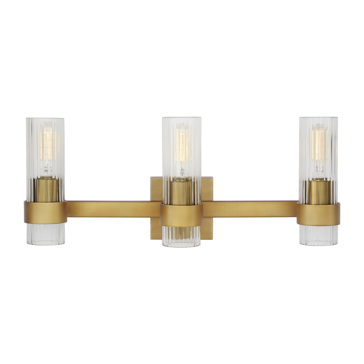 Visual Comfort Studio - CV1023BBS - Three Light Vanity - Geneva - Burnished Brass