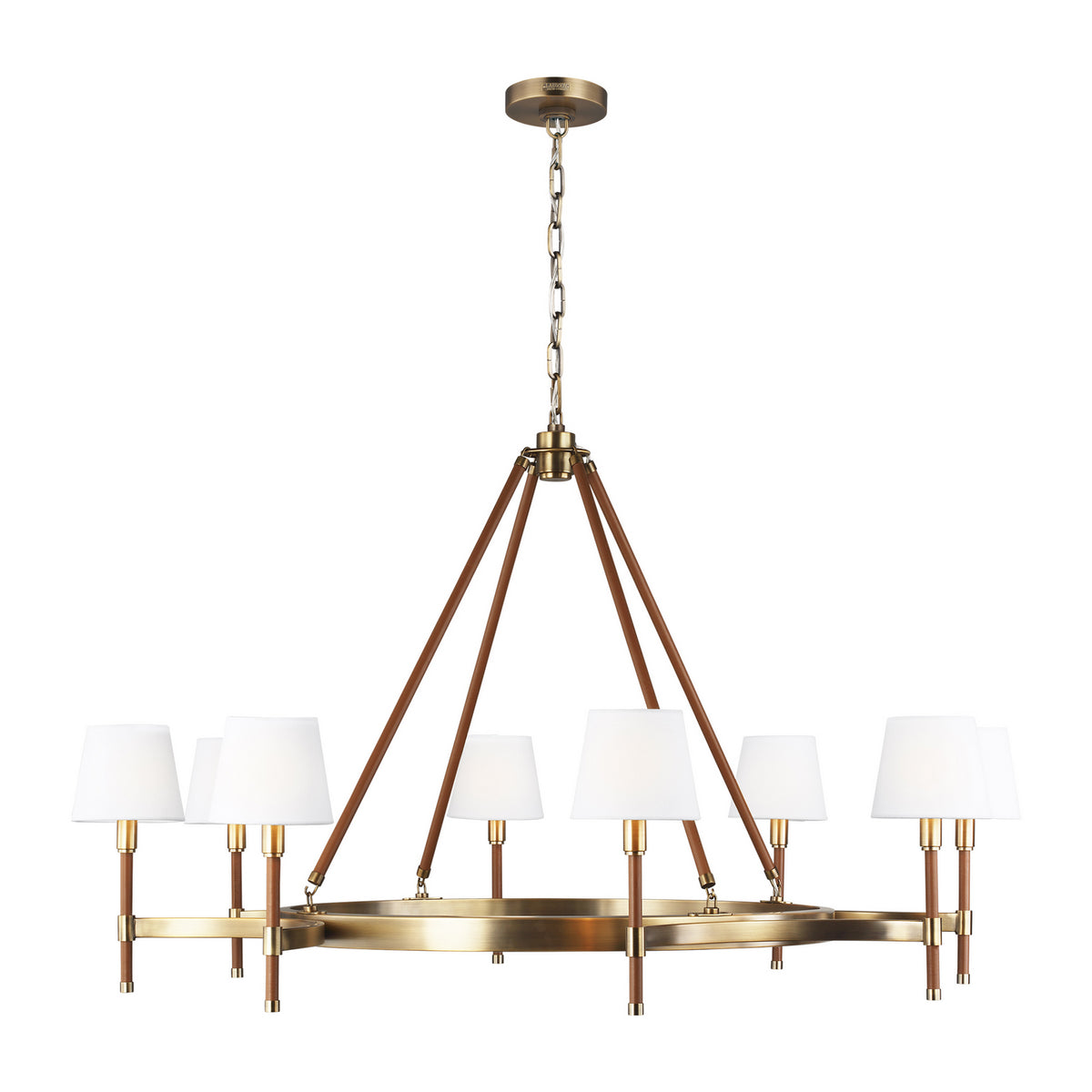 Visual Comfort Studio - LC1018TWB - Eight Light Chandelier - Katie - Time Worn Brass