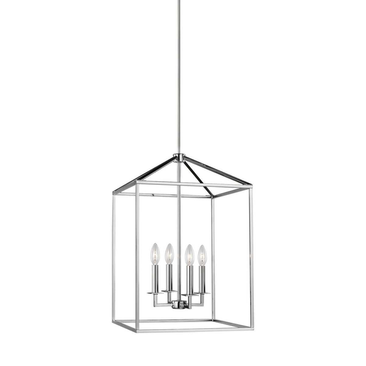 Generation Lighting - 5115004-05 - Four Light Hall / Foyer Pendant - Perryton - Chrome