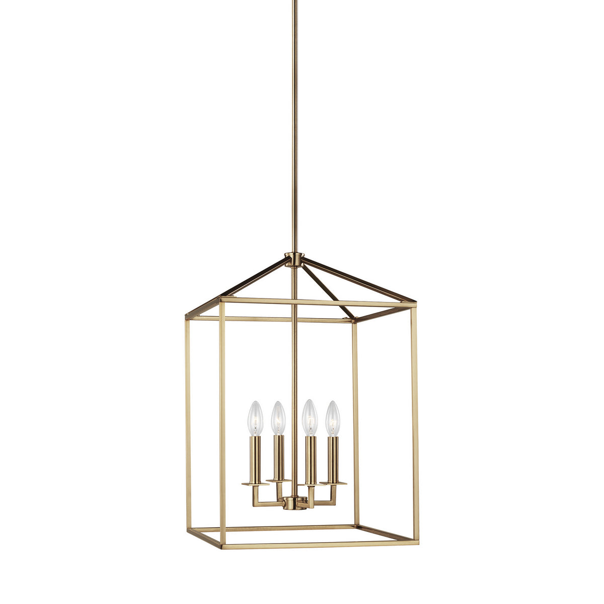Generation Lighting - 5115004EN-848 - Four Light Hall / Foyer - Perryton - Satin Brass