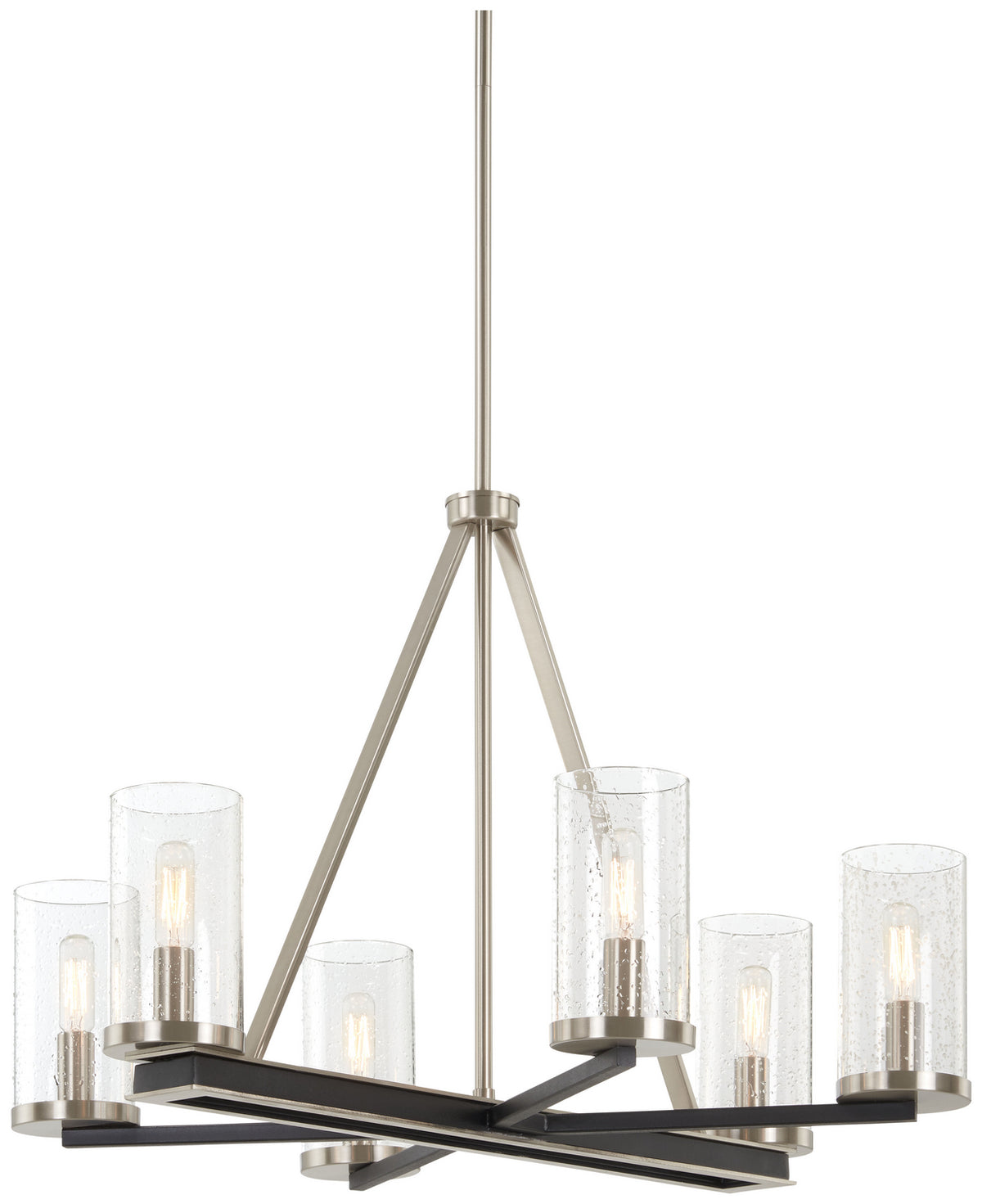 Minka-Lavery - 1056-691 - Six Light Chandelier - Cole's Crossing - Coal w/Brushed Nickel