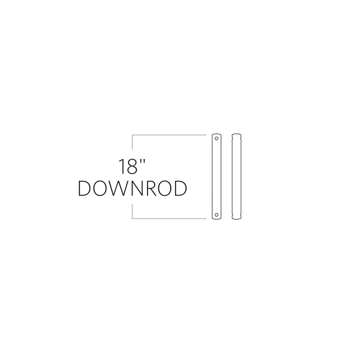 Visual Comfort Fan - DR18SN - Downrod - Universal - Satin Nickel
