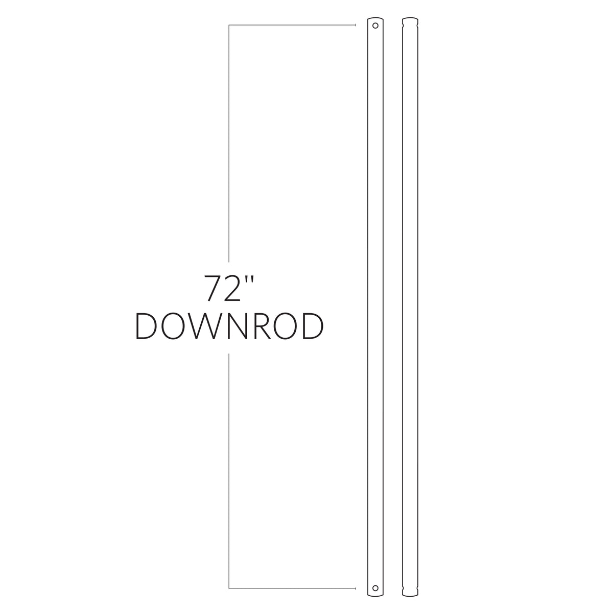 Visual Comfort Fan - DR72CH - Downrod - Universal - Chrome