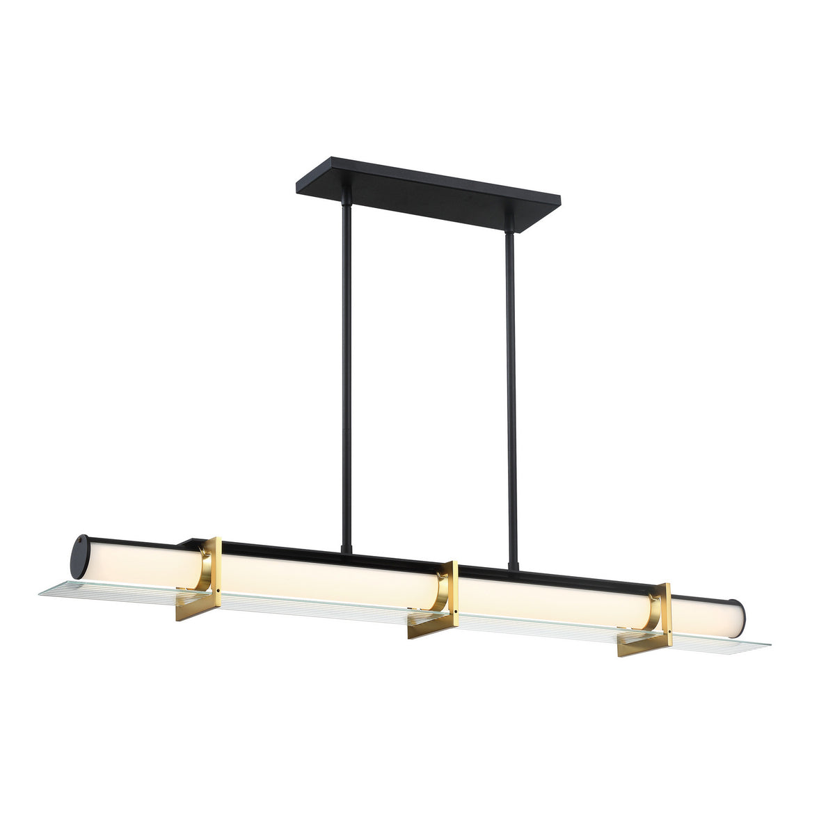 George Kovacs - P1516-707-L - LED Island Pendant - Midnight Gold - Sand Black With Honey Gold