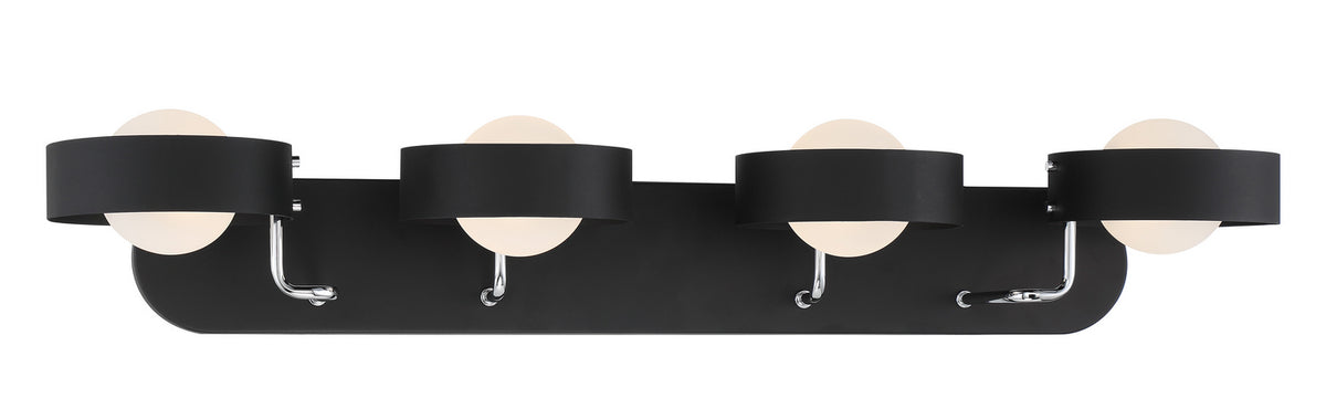 George Kovacs - P1564-729 - Four Light Bath - Lift Off - Sand Coal and Polished Nickel