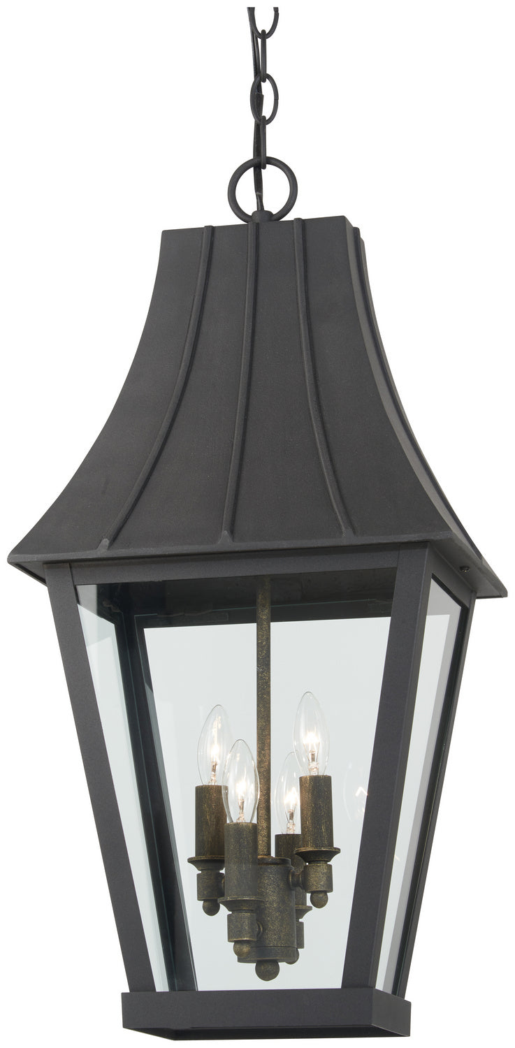 Minka-Lavery - 72784-66G - Four Light Outdoor Hanging Lantern - Chateau Grande - Sand Coal w/Gold