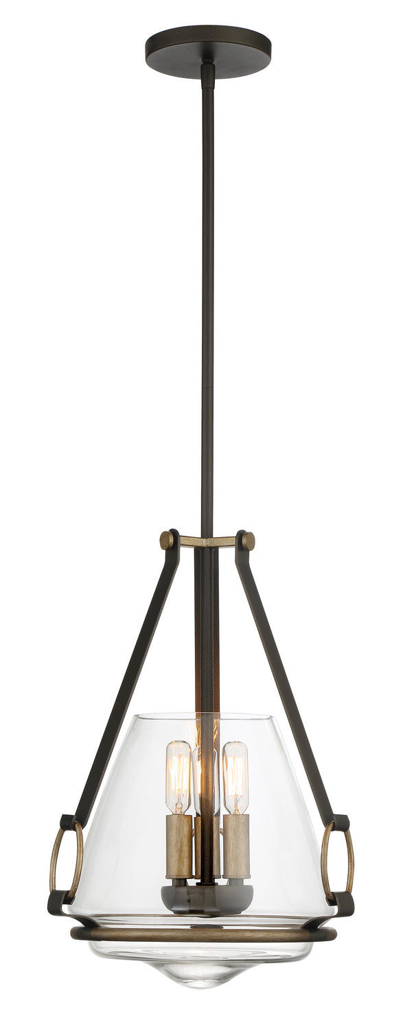 Minka-Lavery - 3903-107 - Three Light Pendant/Semi Flush Mount - Eden Valley - Smoked Iron And Aged Gold