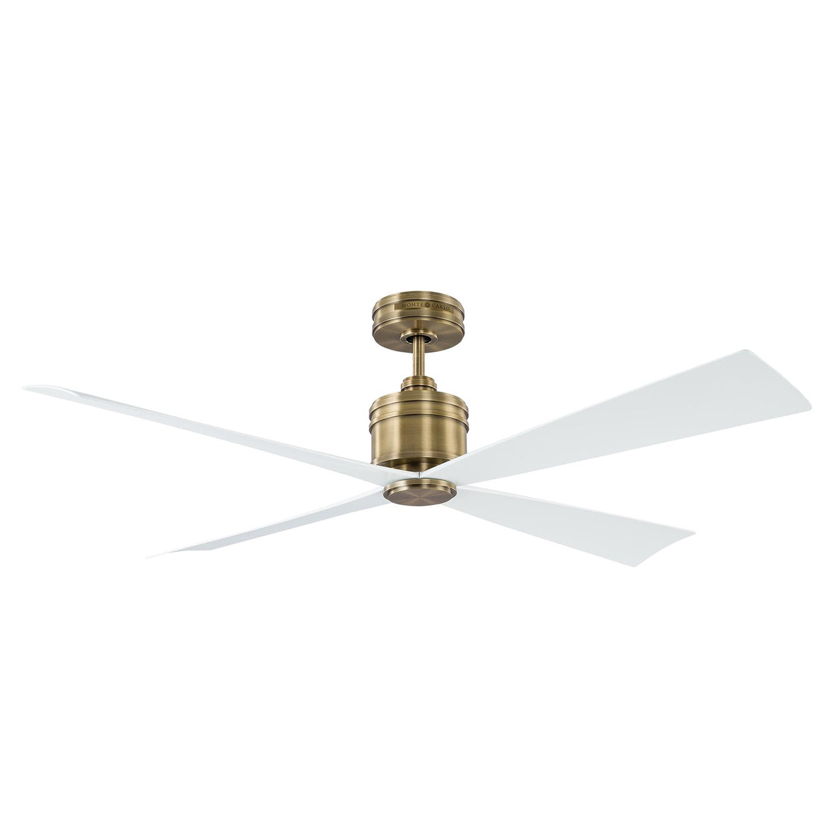 Visual Comfort Fan - 4LNCR56HAB - 56" Ceiling Fan - Launceton - Hand Rubbed Antique Brass