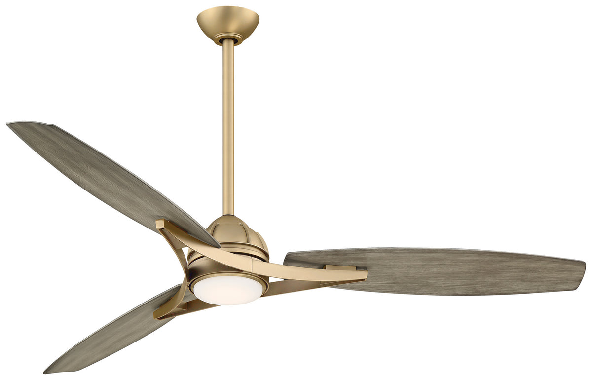 Minka Aire - F742L-SBR - 65"Outdoor Ceiling Fan - Molino - Soft Brass