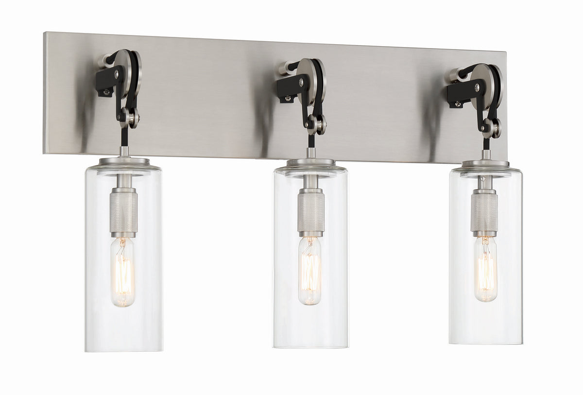 Minka-Lavery - 2893-691 - Three Light Bath - Pullman Junction - Coal w/Brushed Nickel
