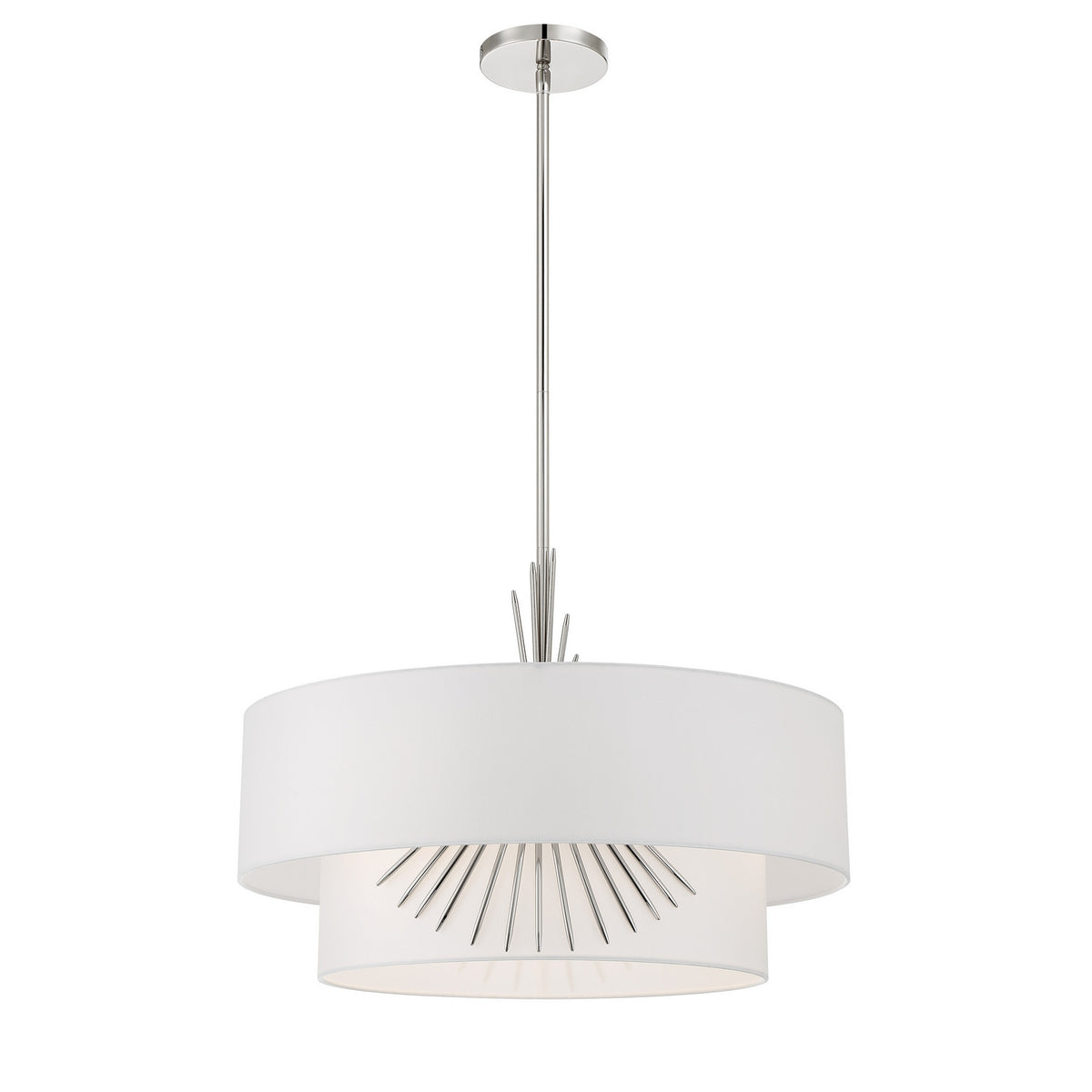 George Kovacs - P5393-613 - Three Light Pendant - Gramercy by Robin Baron - Polished Nickel