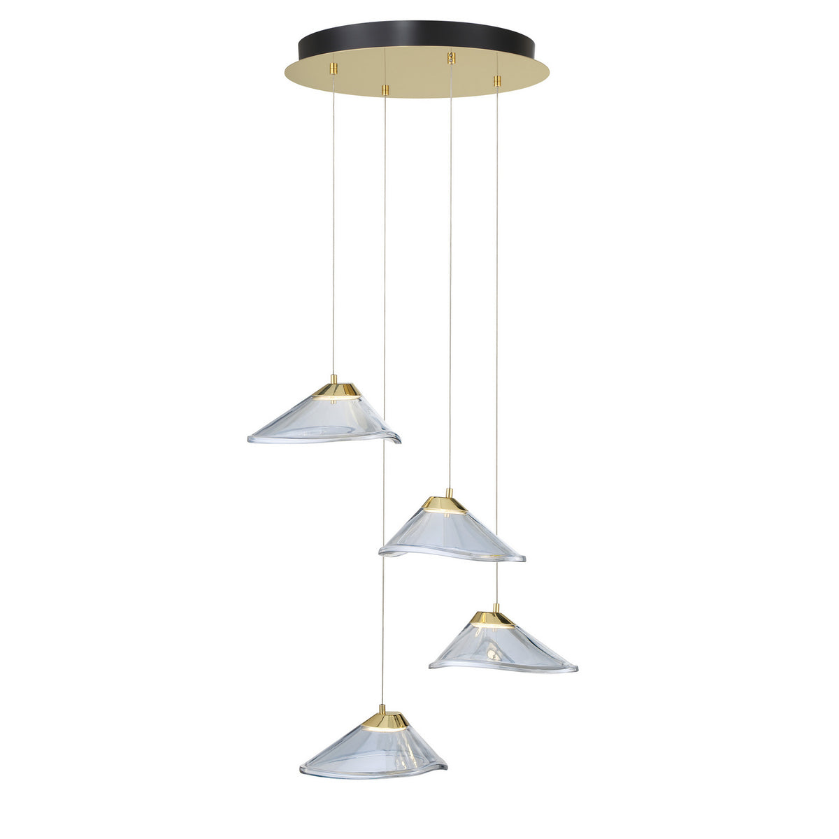 George Kovacs - P5403-718-L - LED Pendant - Sneer - Coal And Sun Gold