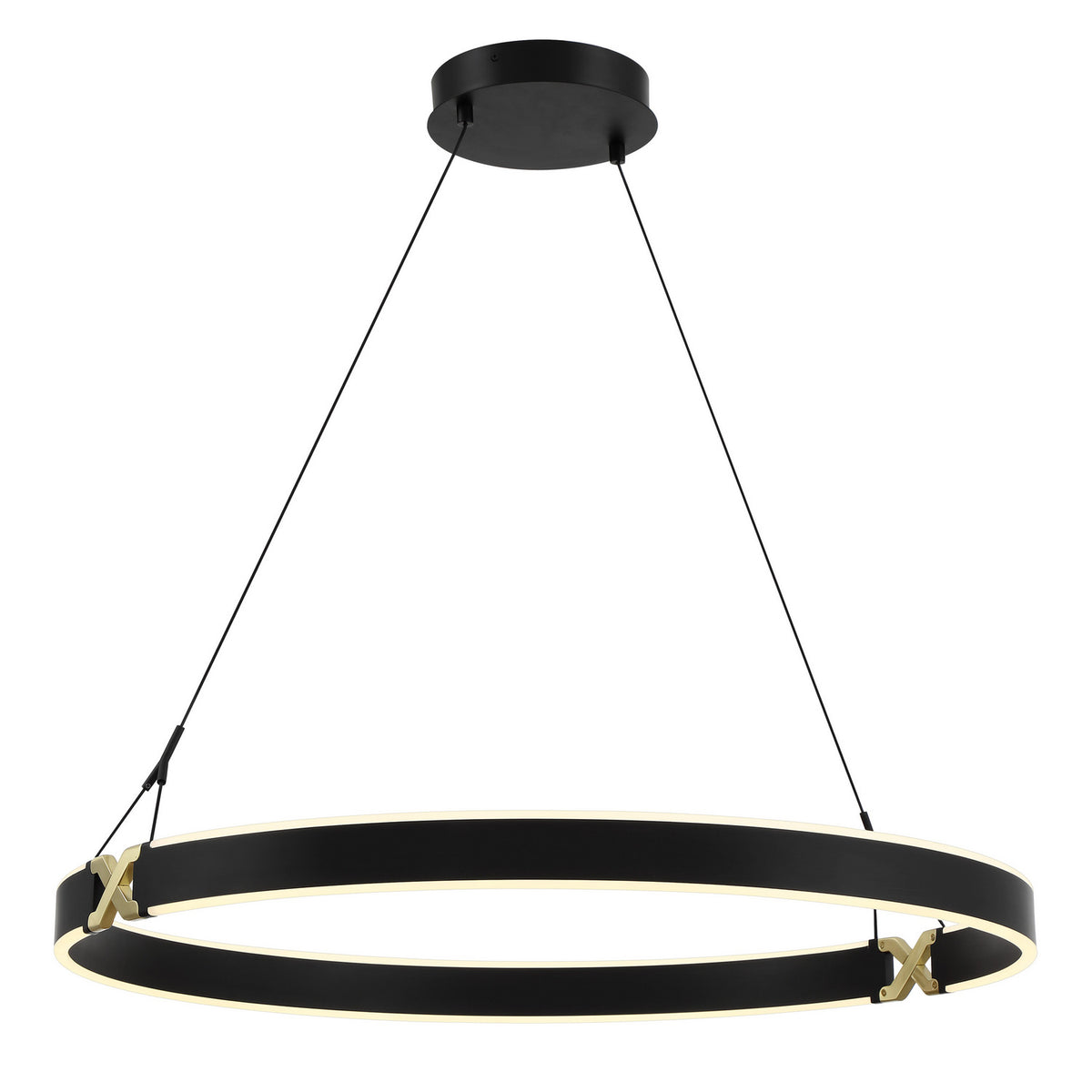 George Kovacs - P5406-689-L - LED Pendant - Recovery X - Coal And Satin Brass