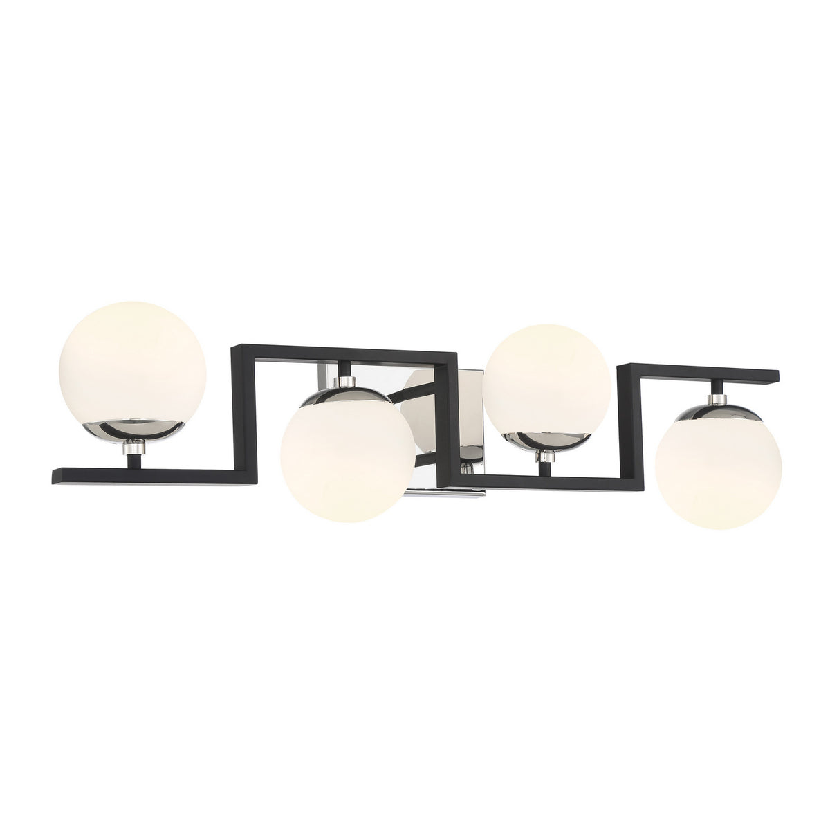 George Kovacs - P5424-572 - Four Light Bath - Alluria ll - Polished Nickel And Coal