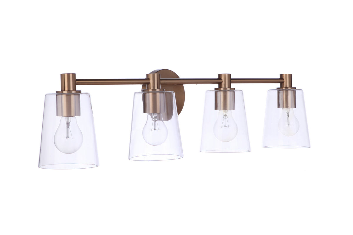 Craftmade - 12633SB4 - Four Light Vanity - Emilio - Satin Brass