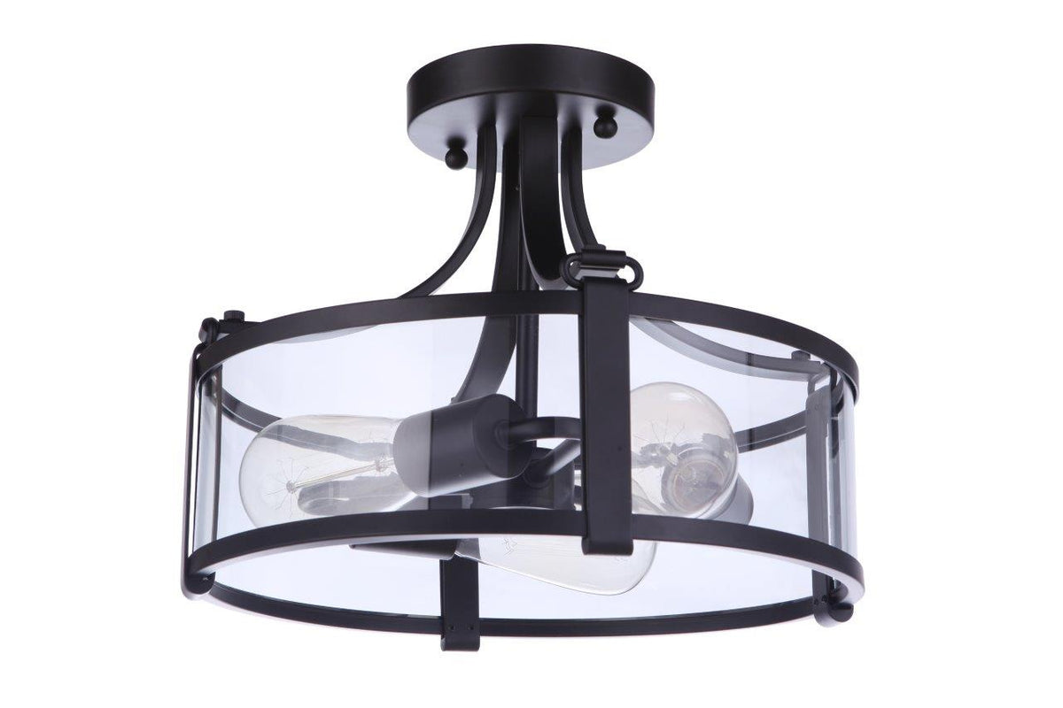 Craftmade - 55353-FB - Three Light Semi Flush Mount - Elliot - Flat Black