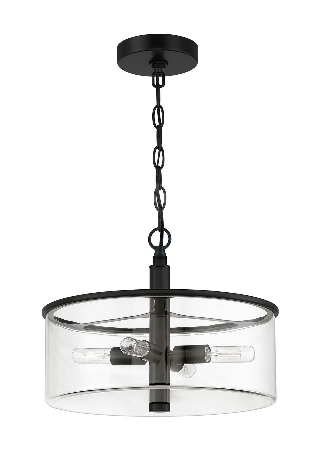 Craftmade - 55654-FB - Four Light Convertible Semi Flush - Hailie - Flat Black