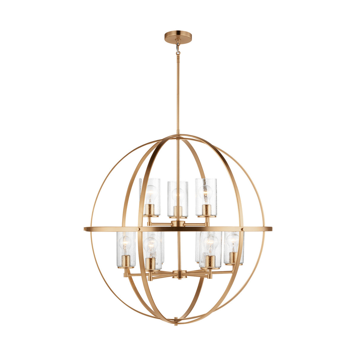 Generation Lighting - 3124679-848 - Nine Light Chandelier - Alturas - Satin Brass