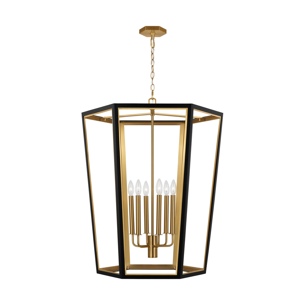 Visual Comfort Studio - AC1106MBKBBS - Six Light Lantern - Curt - Midnight Black