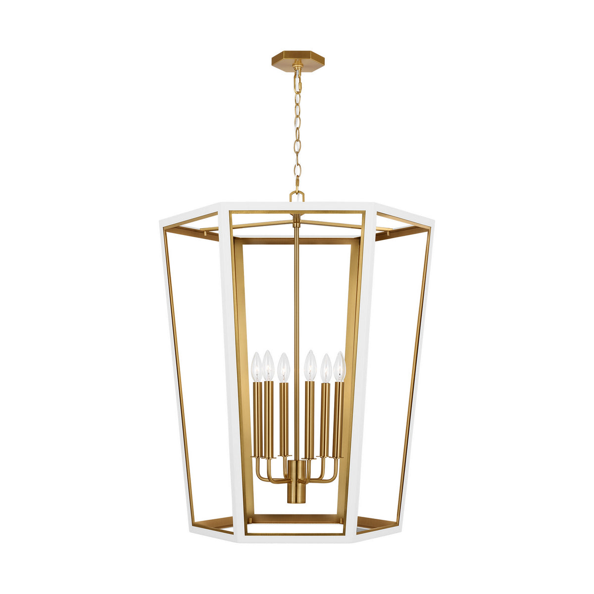 Visual Comfort Studio - AC1106MWTBBS - Six Light Lantern - Curt - Matte White