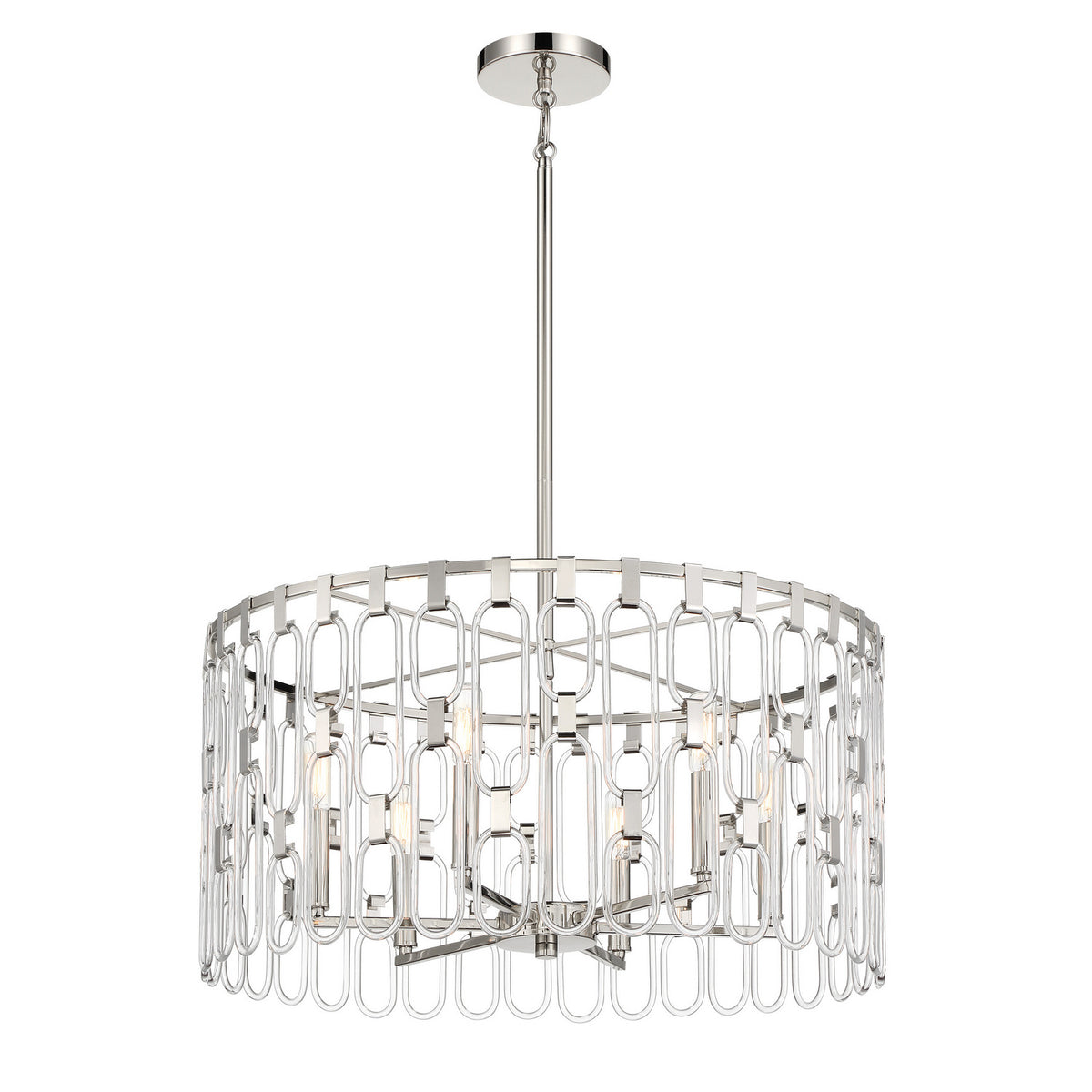 George Kovacs - P5386-613 - Six Light Pendant - Charming - Polished Nickel