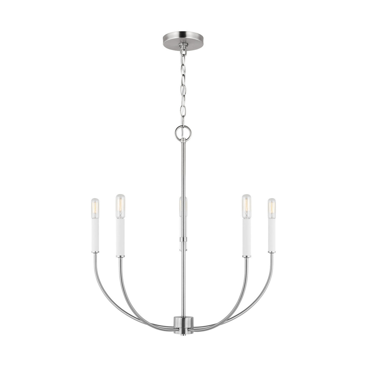 Visual Comfort Studio - 3167105-962 - Five Light Chandelier - Greenwich - Brushed Nickel