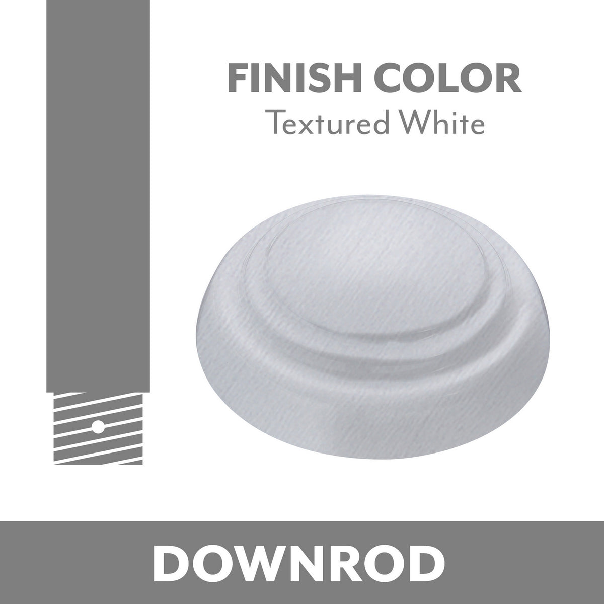 Minka Aire - DR512-TWW - Down Rod - Minka Aire - Textured White