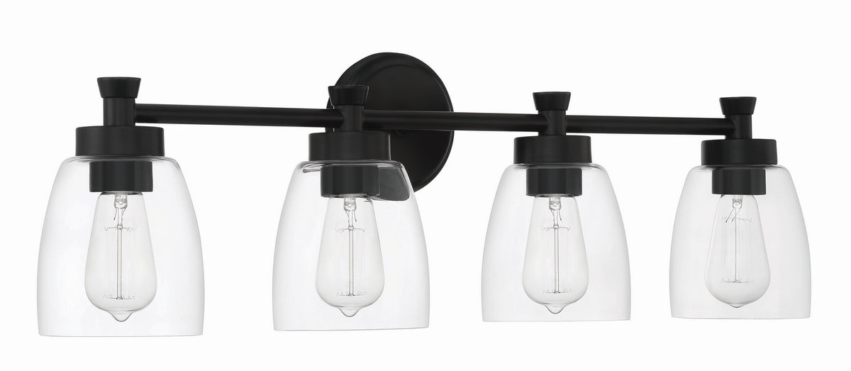 Craftmade - 12730FB4 - Four Light Vanity - Henning - Flat Black