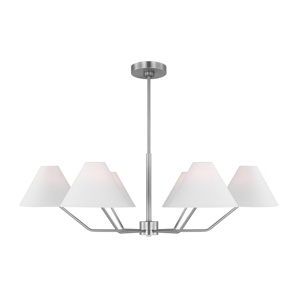Visual Comfort Studio - DJC1016BS - Six Light Chandelier - Burke - Brushed Steel