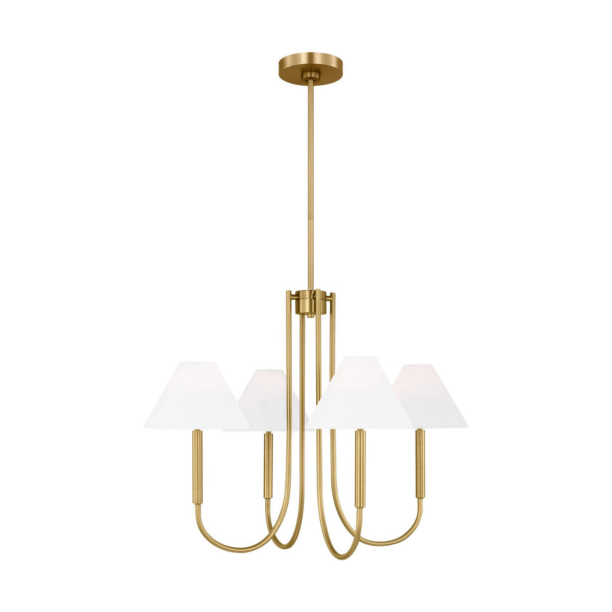 Visual Comfort Studio - DJC1024SB - Four Light Chandelier - Porteau - Satin Brass