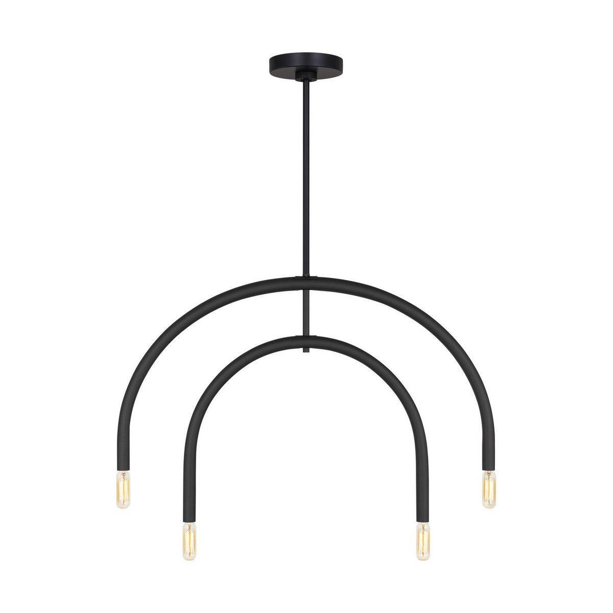 Visual Comfort Studio - DJC1104MBK - Four Light Chandelier - Hadden - Midnight Black