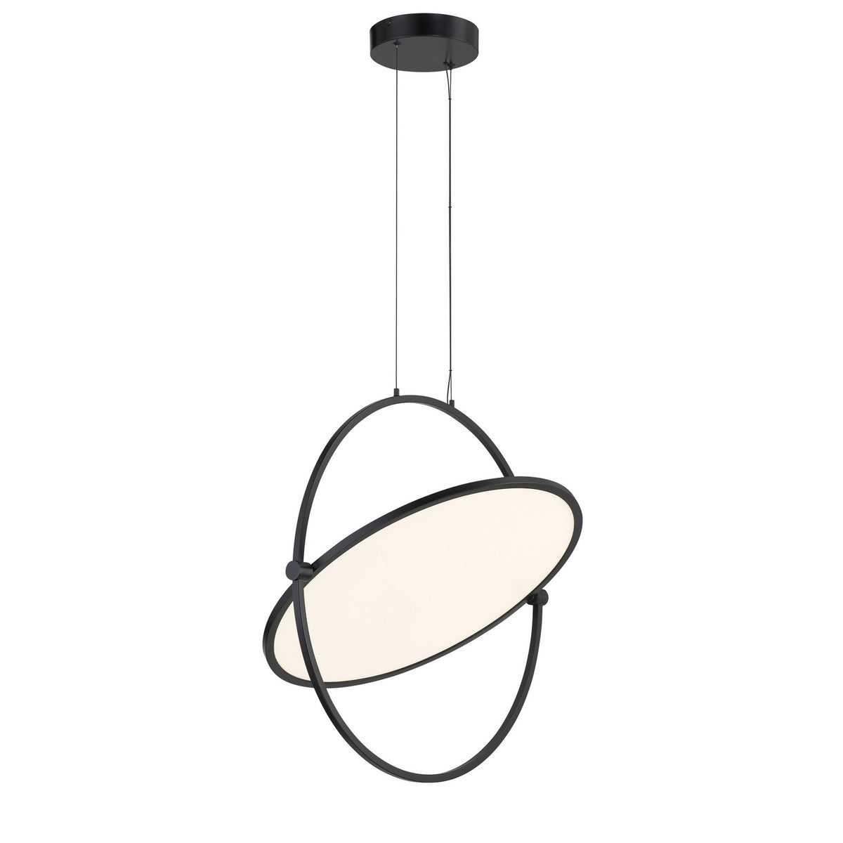 George Kovacs - P5540-66A-L - LED Pendant - Studio 23 - Coal Black