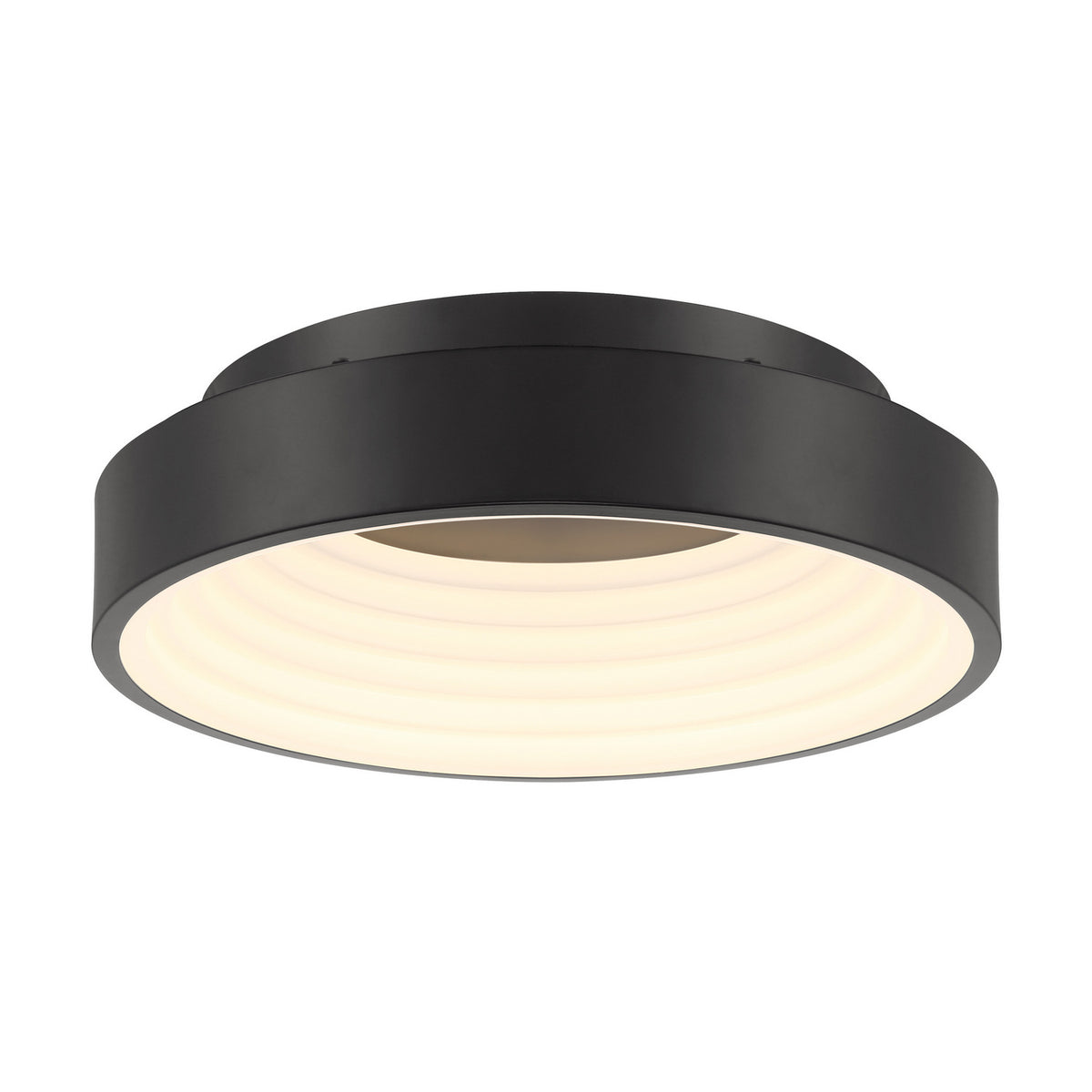 George Kovacs - P5550-66A-L - LED Flush Mount - Conc - Coal Black