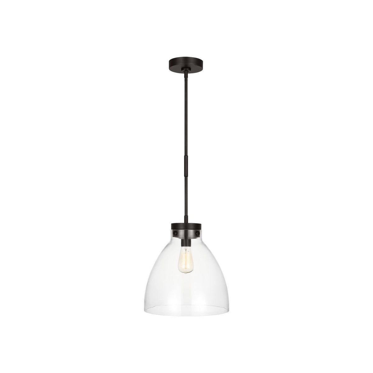 Visual Comfort Studio - CP1121AI - One Light Pendant - Garrett - Aged Iron