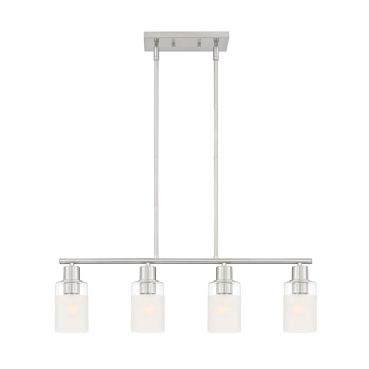 Designers Fountain - D236M-IS-BN - Four Light Island Pendant - Cedar Lane - Brushed Nickel
