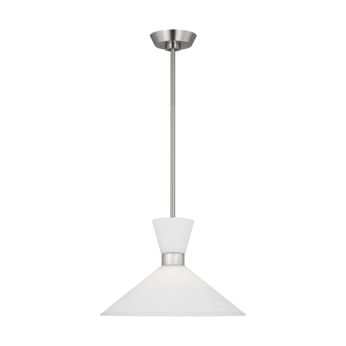 Visual Comfort Studio - DJP1091BS - One Light Pendant - Belcarra - Brushed Steel