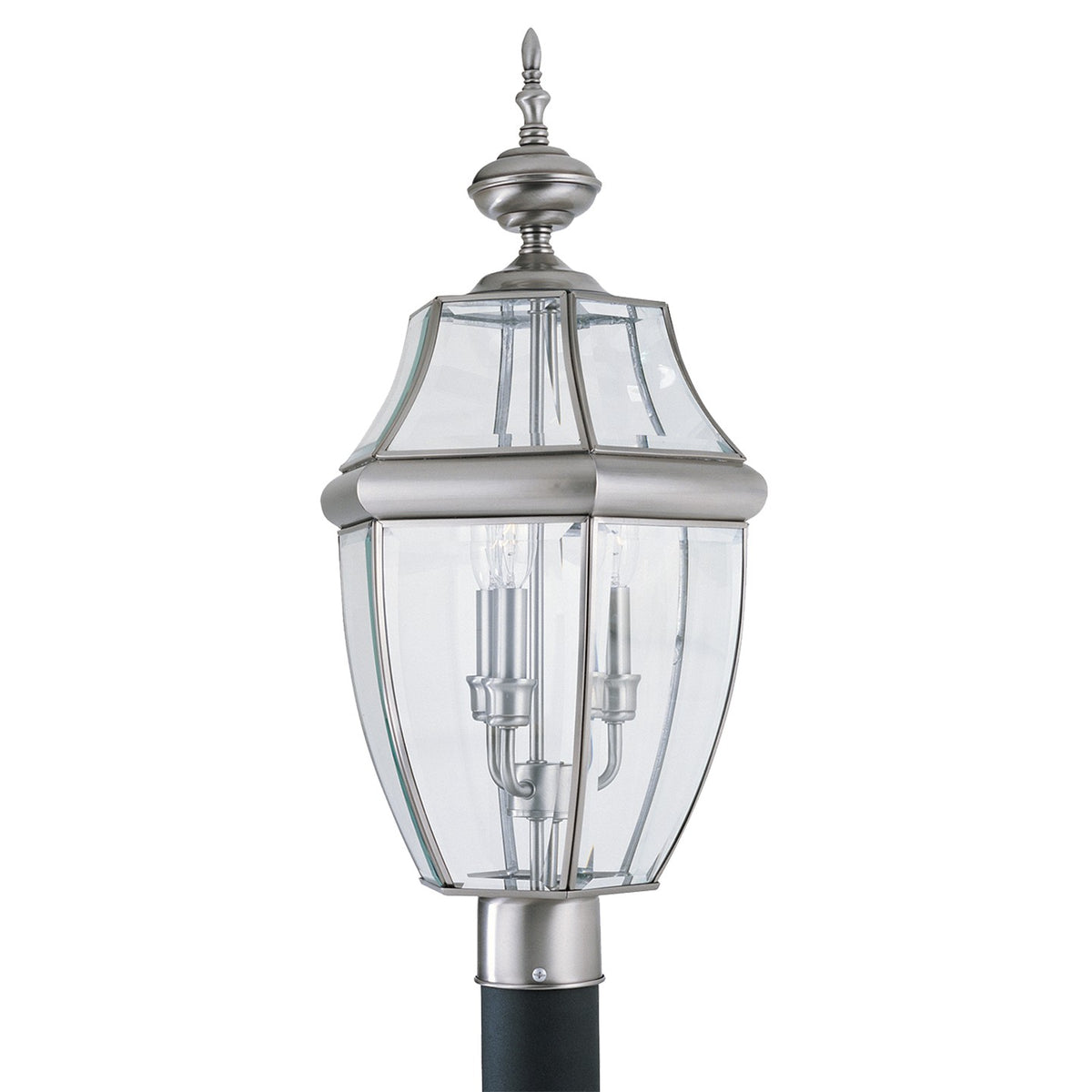 Generation Lighting - 8239-965 - Three Light Outdoor Post Lantern - Lancaster - Antique Brushed Nickel