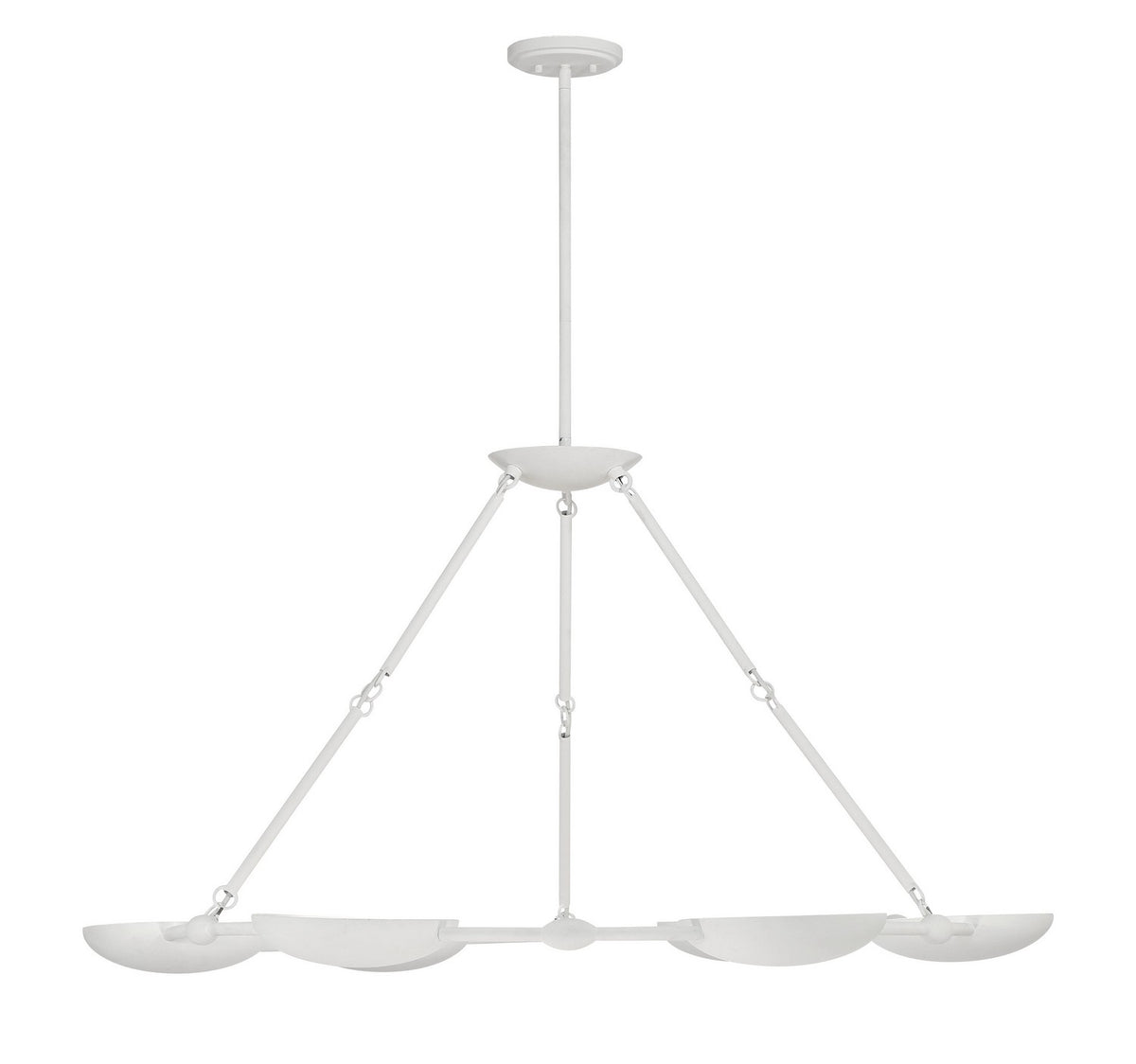 George Kovacs - P1316-792 - Six Light Chandelier - Undertas - Piastra White