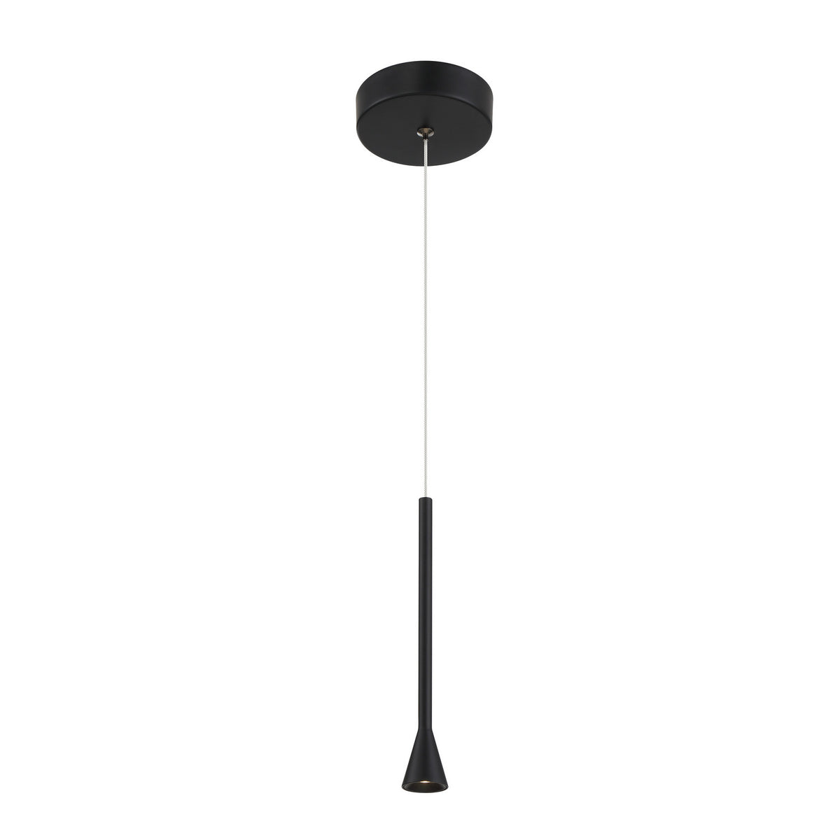 George Kovacs - P1456-66A-L - LED Mini Pendant - Piccolo - Coal Black