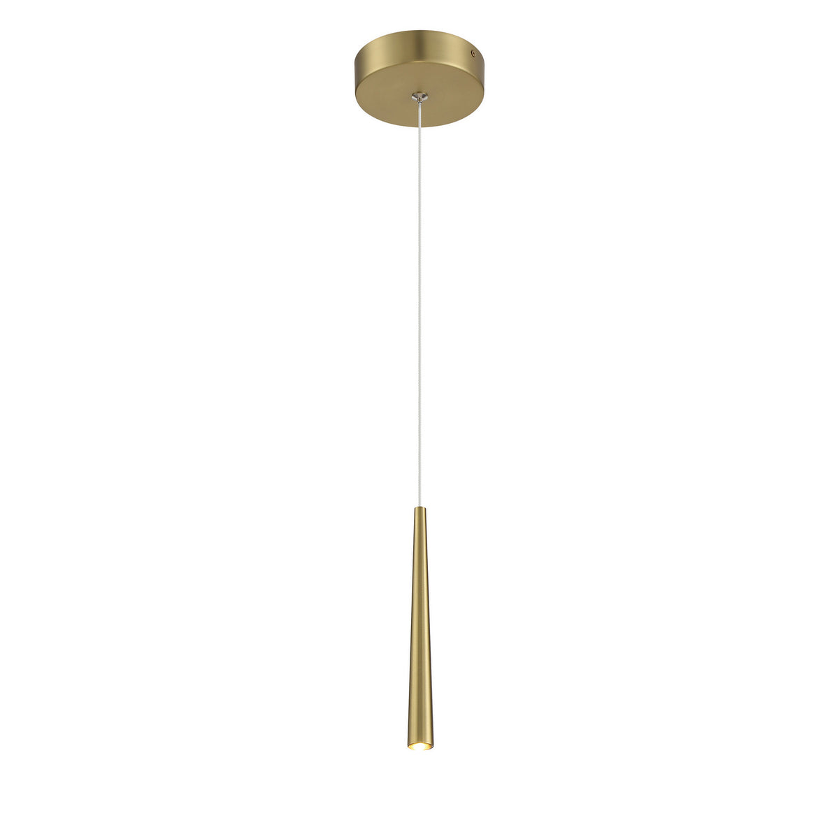 George Kovacs - P1458-695-L - LED Mini Pendant - Stretch - Soft Brass