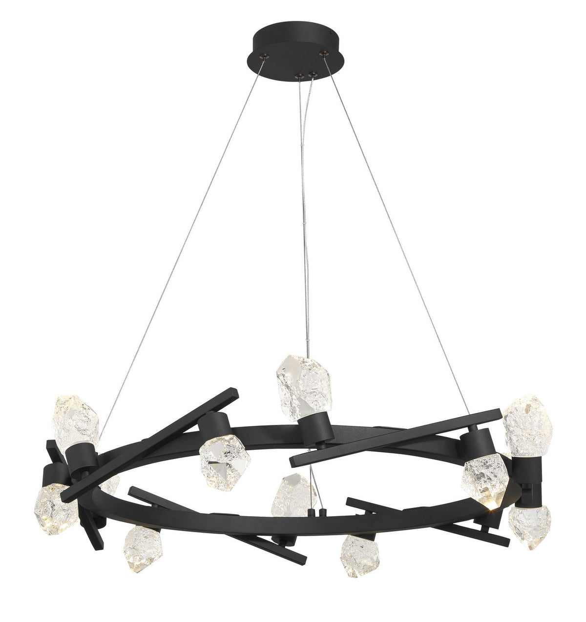 George Kovacs - P1537-066-L - LED Chandelier - Kosmyc - Sand Coal Black