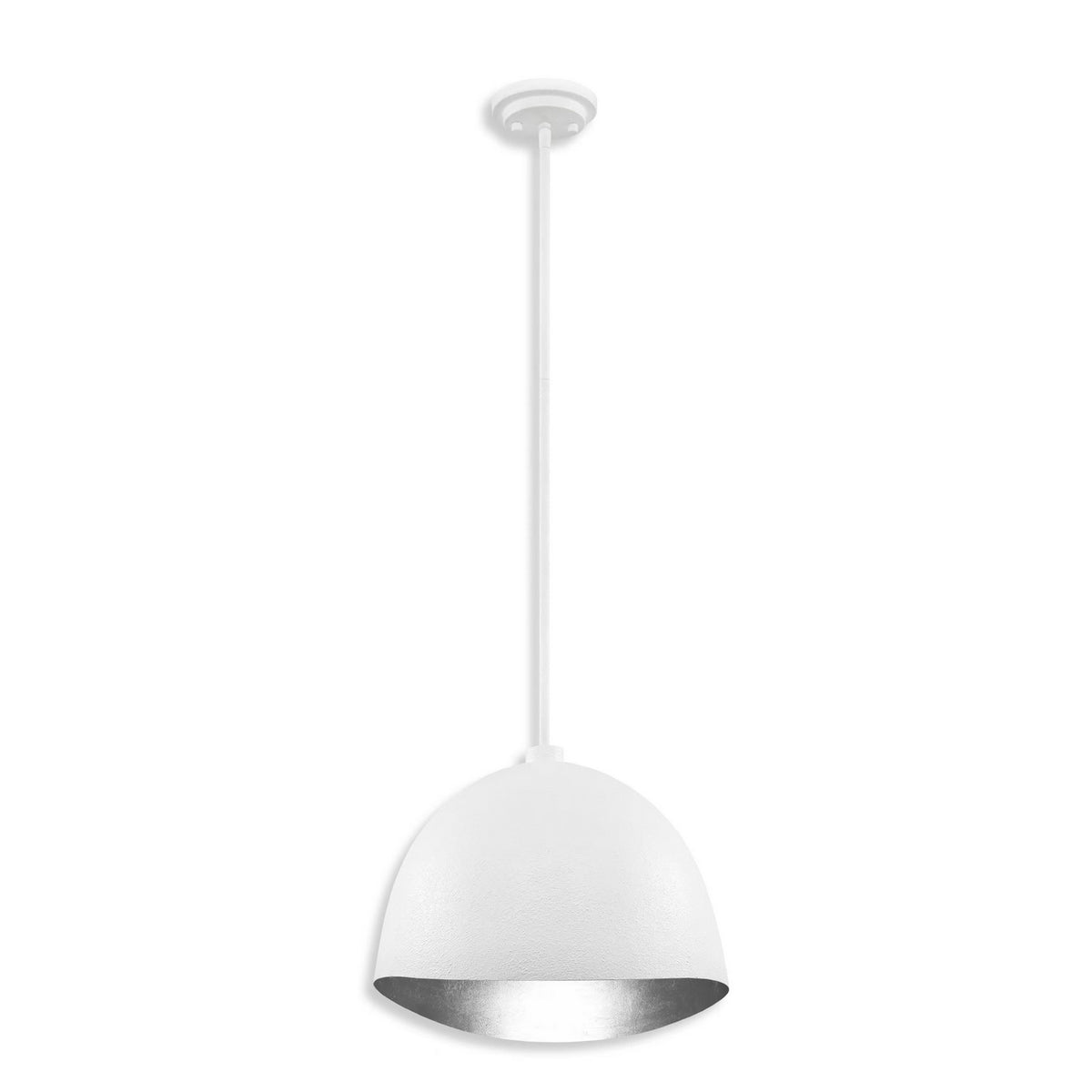 George Kovacs - P1914-736 - One Light Pendant - Eclos - Textured White With Silver Leaf