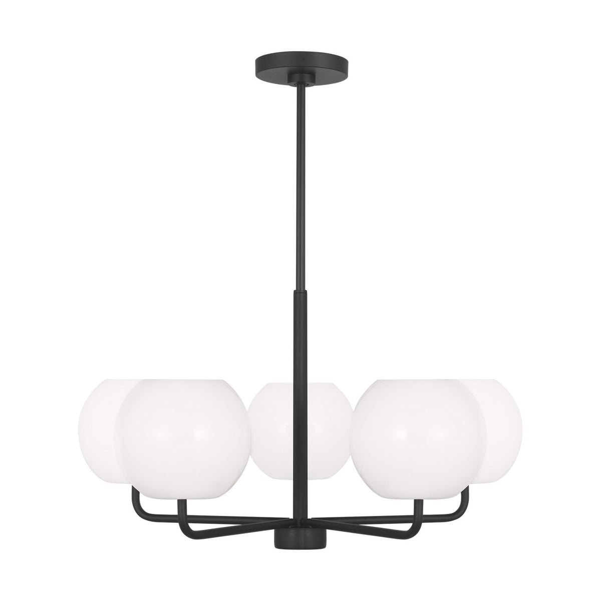 Generation Lighting - GLC1055MBK - Five Light Chandelier - Rory - Midnight Black