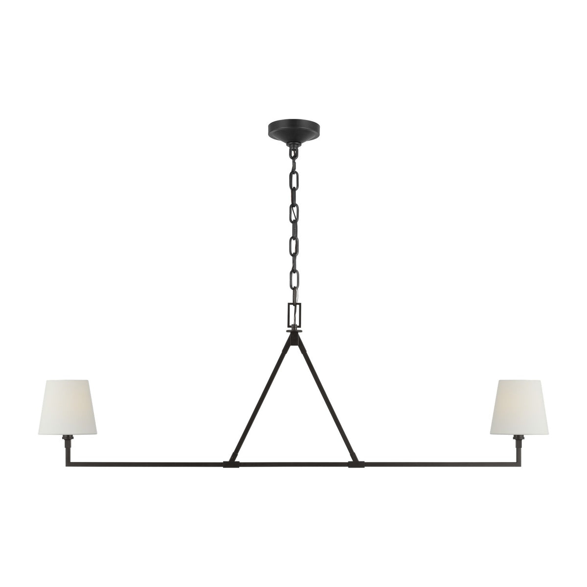 Visual Comfort Studio - CC1732AI - Two Light Linear Chandelier - Perth - Aged Iron