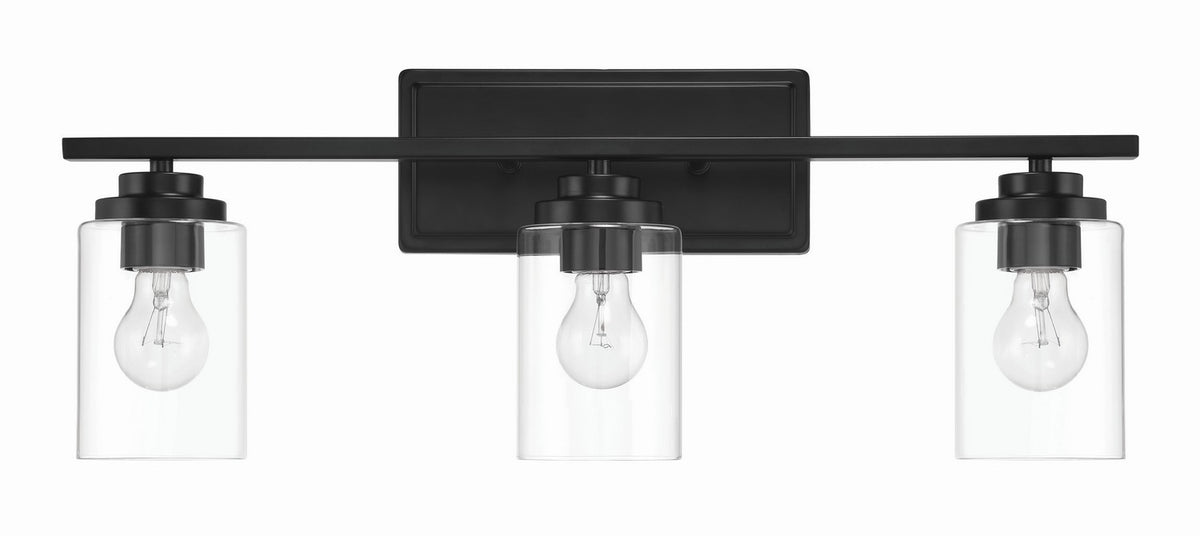 Craftmade - 20425FB3 - Three Light Vanity - Clark - Flat Black